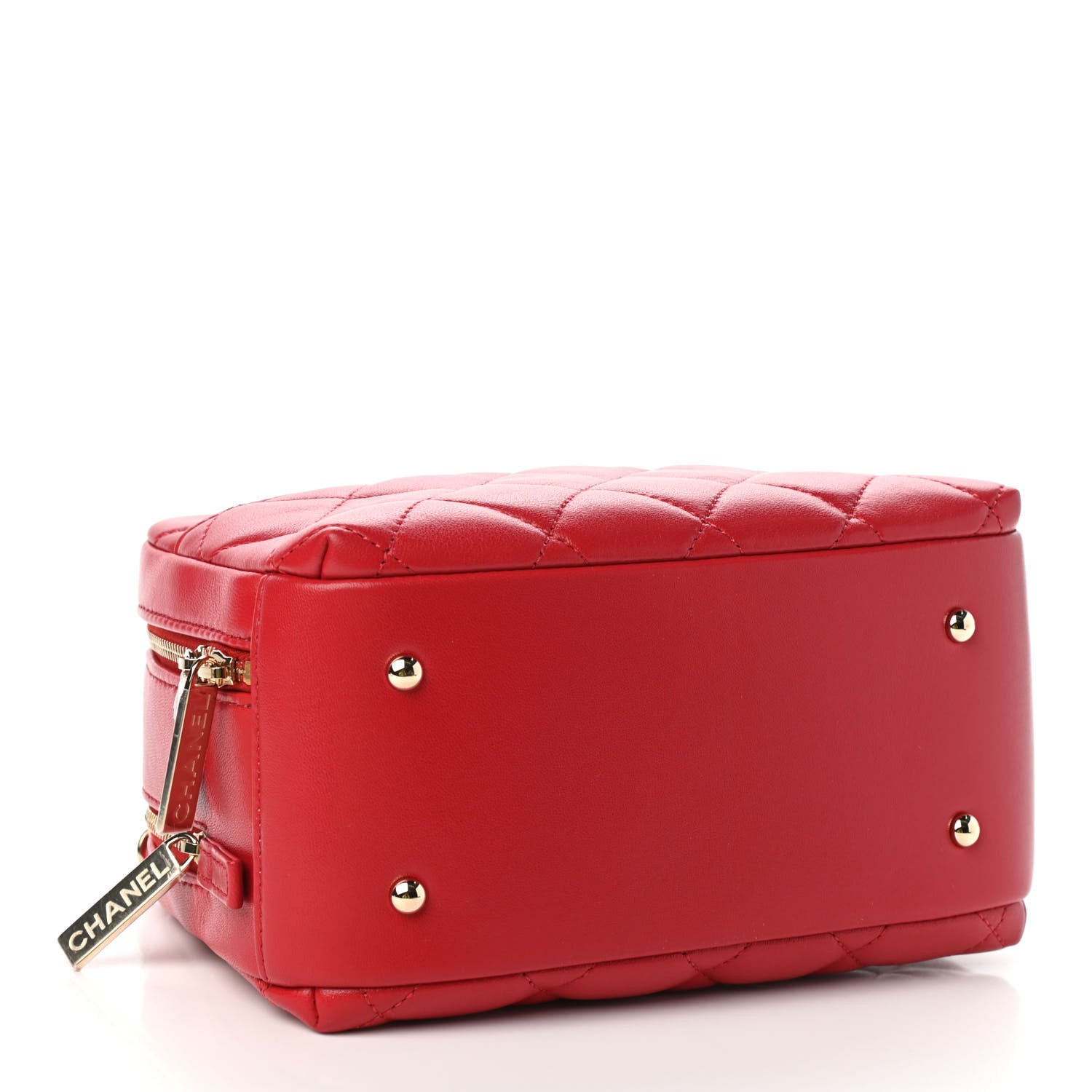Chanel Lambskin Quilted Small Trendy CC Bowling Bag Red 4 of 12