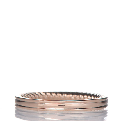 David Yurman 18K Rose Gold Diamond 2mm Eden Wedding Band Ring 53 6.25 3 of 4