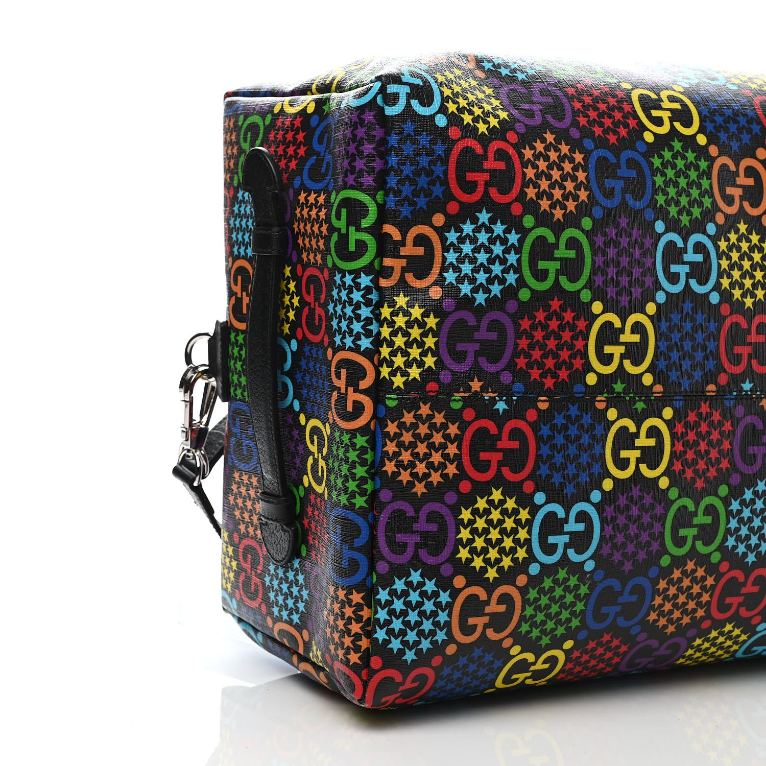 Gucci GG Supreme Monogram Psychedelic Duffle Backpack Black Multicolor 8 of 10