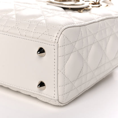Christian Dior Lambskin Cannage Small My ABCDior Lady Dior White 11 of 12