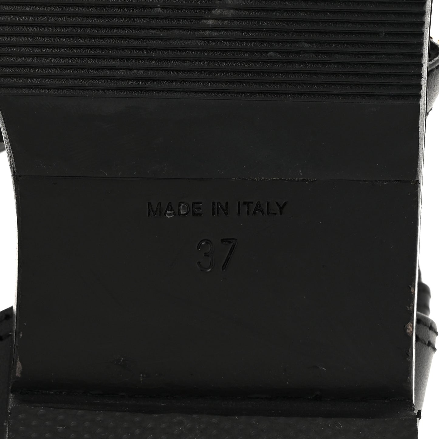 Calfskin Multi Chain CC Sandals 37 Black