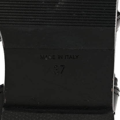 Chanel Calfskin Multi Chain CC Sandals 37 Black 7 of 11