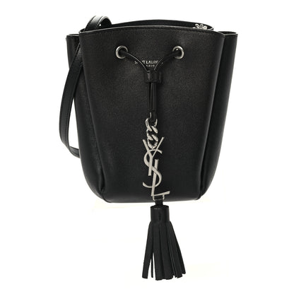 Saint Laurent Calfskin Monogram Mini Bourse Bucket Bag Black 1 of 8