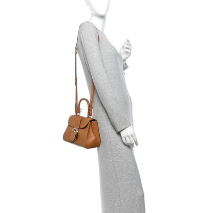 Delvaux Grained Calfskin Mini Brillant Satchel Natural 2 of 14