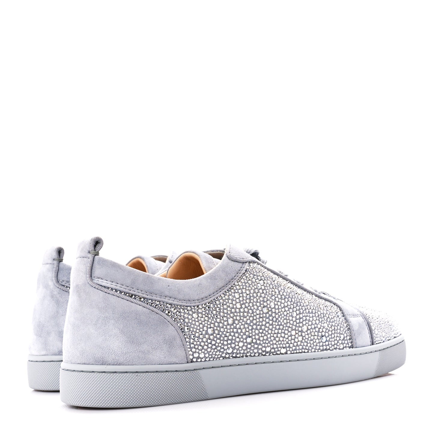 Veau Velours Strass Mens Louis Junior Flat Sneakers 44.5 Cry Blue Shade