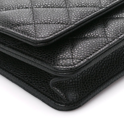 Chanel Caviar Quilted Wallet on Chain WOC Black 10 of 12