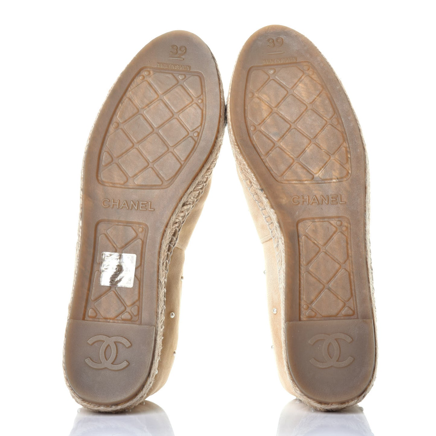 Suede Pearl CC Espadrilles 39 Beige Black
