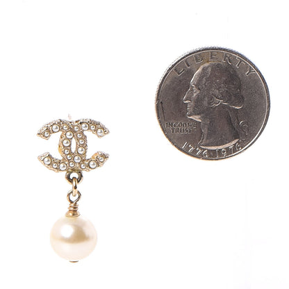 Chanel Pearl CC Drop Earrings Gold 2 of 9