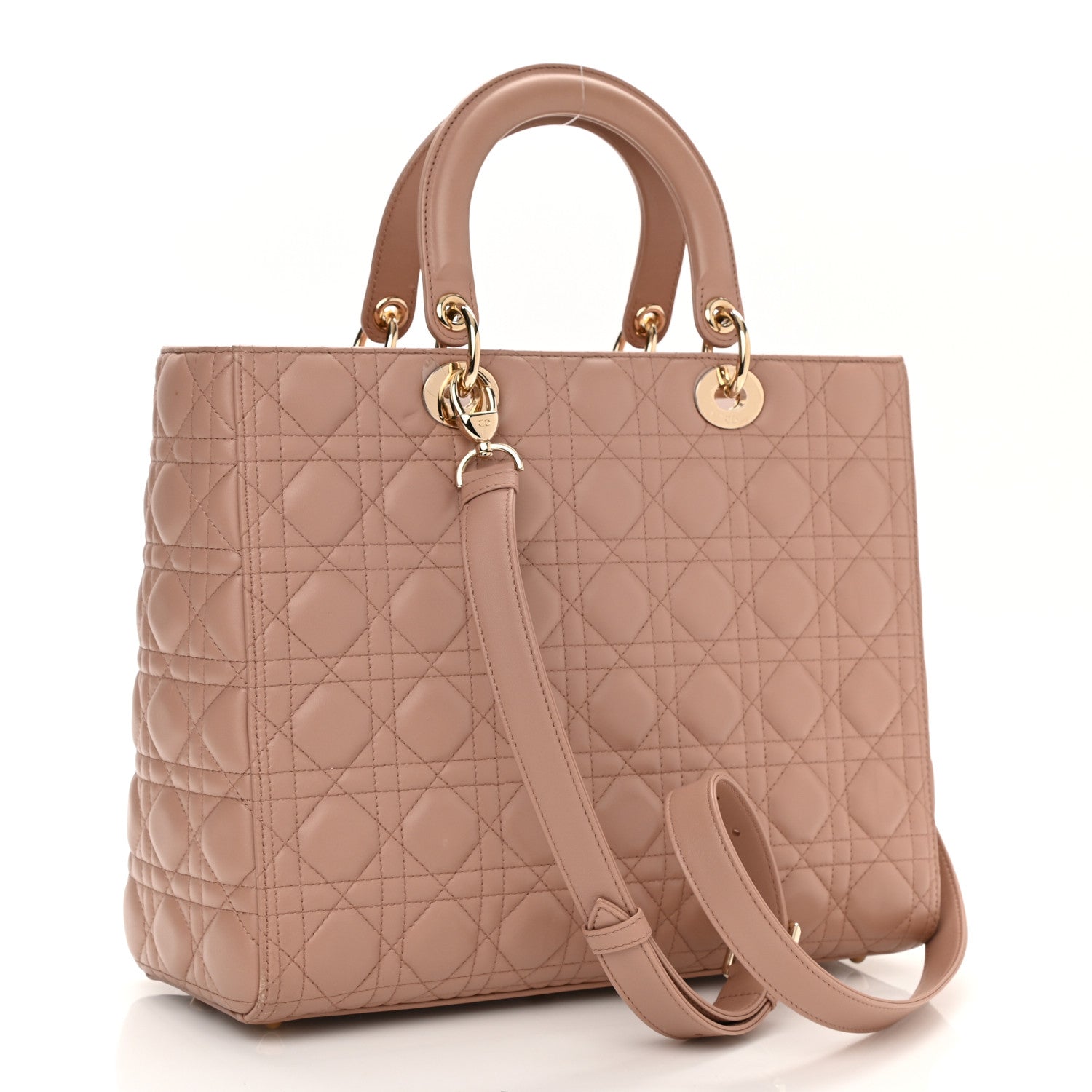 Christian Dior Lambskin Cannage Large Lady Dior Fard 3 of 7