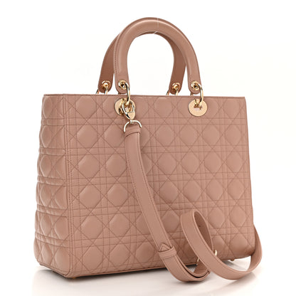 Christian Dior Lambskin Cannage Large Lady Dior Fard 3 of 7