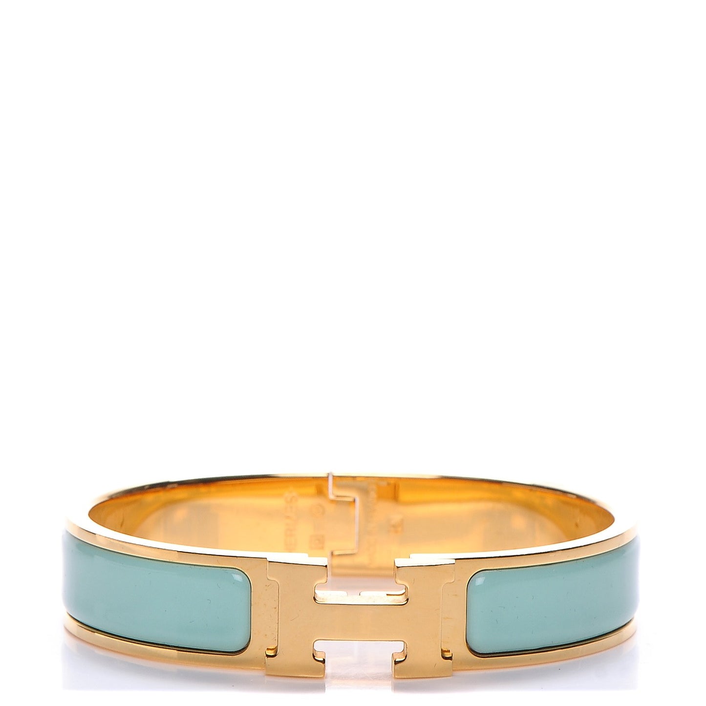 Enamel Narrow Clic Clac H Bracelet PM Lagoon