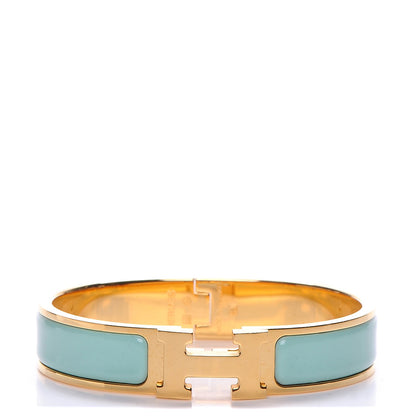 Hermes Enamel Narrow Clic Clac H Bracelet PM Lagoon 1 of 5