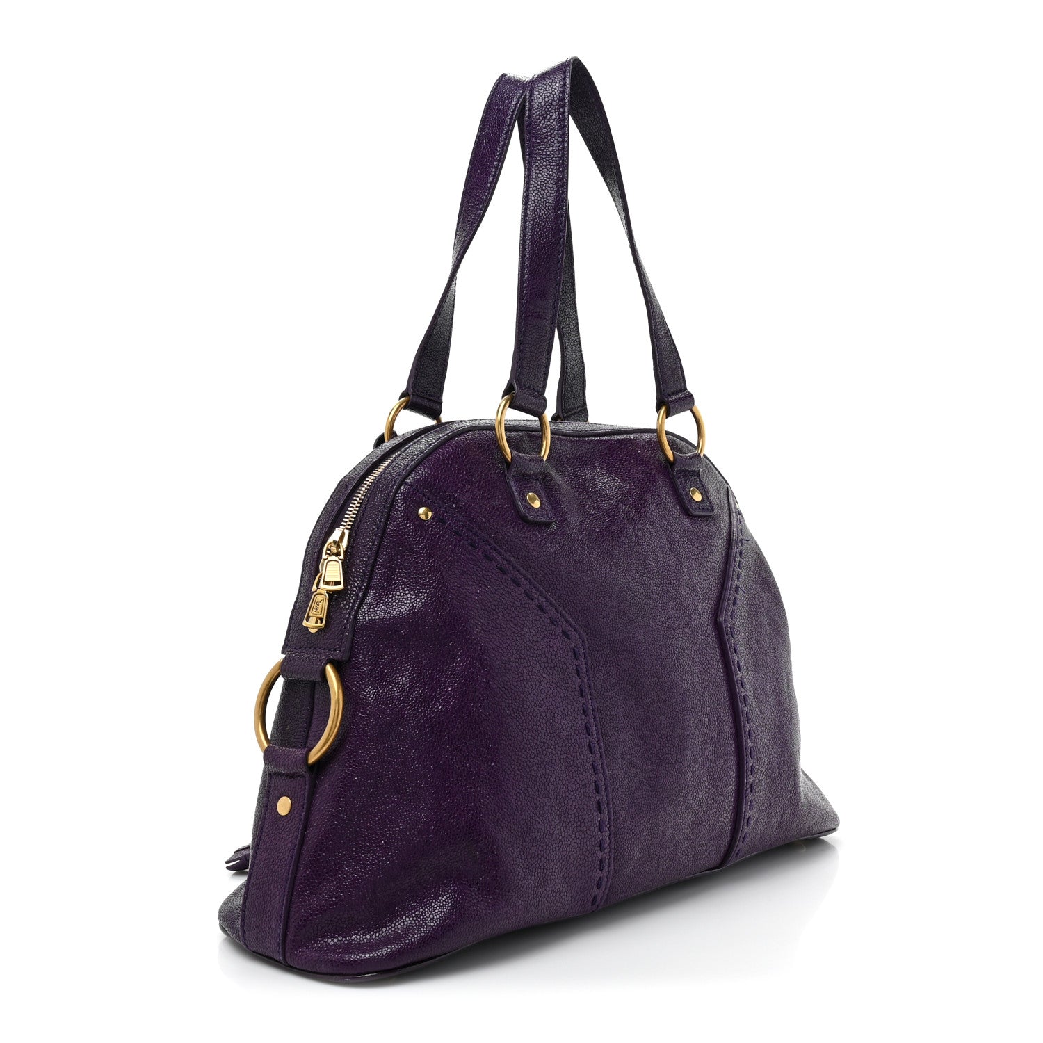 Saint Laurent Calfskin Large Muse Purple 3 of 13