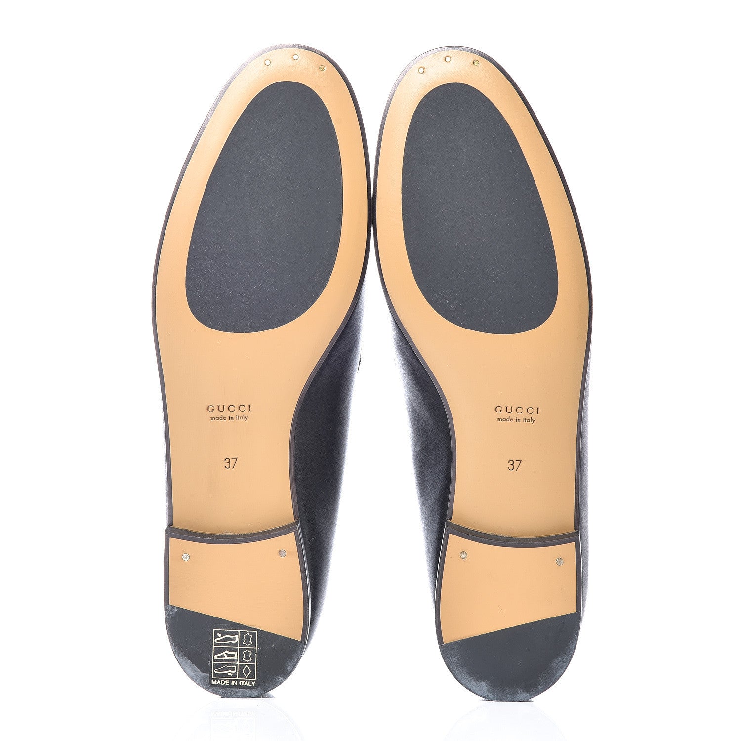 Gucci Calfskin Womens Jordaan Loafers 37 Black 6 of 10