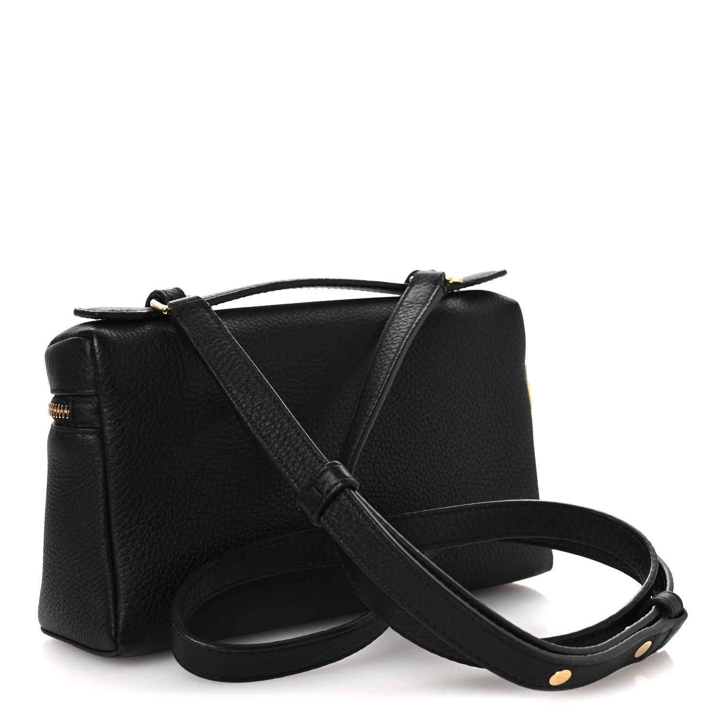 Loro Piana Grained Calfskin L19 Extra Pocket Pouch Black 2 of 8