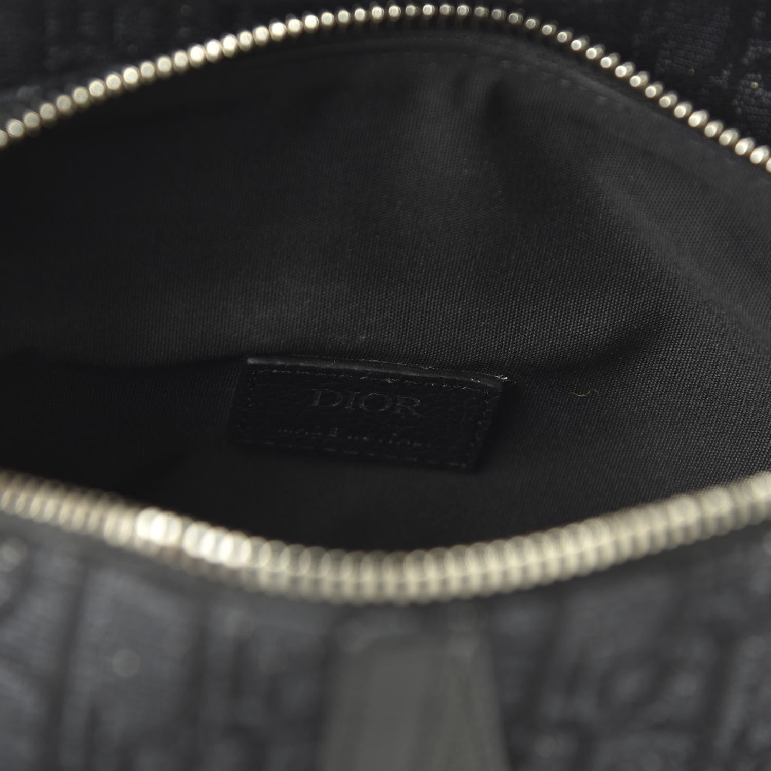 Christian Dior Oblique Mens Saddle Bag Black Blue 7 of 8