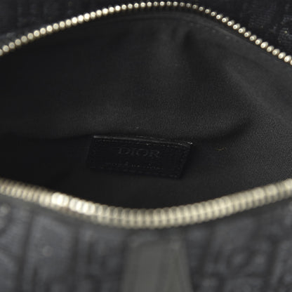 Christian Dior Oblique Mens Saddle Bag Black Blue 7 of 8