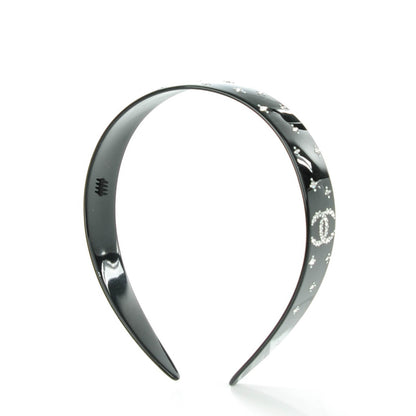 Chanel Plastic Crystal CC Headband Black 1 of 6