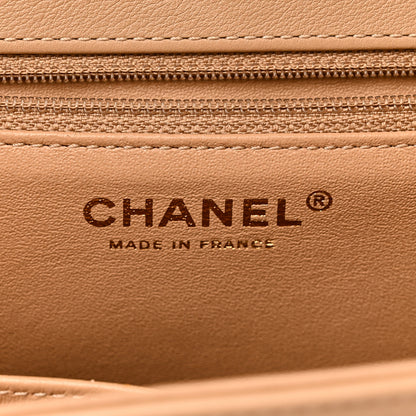 Chanel Calfskin Quilted Chevron In The City Bag Beige 6 of 12