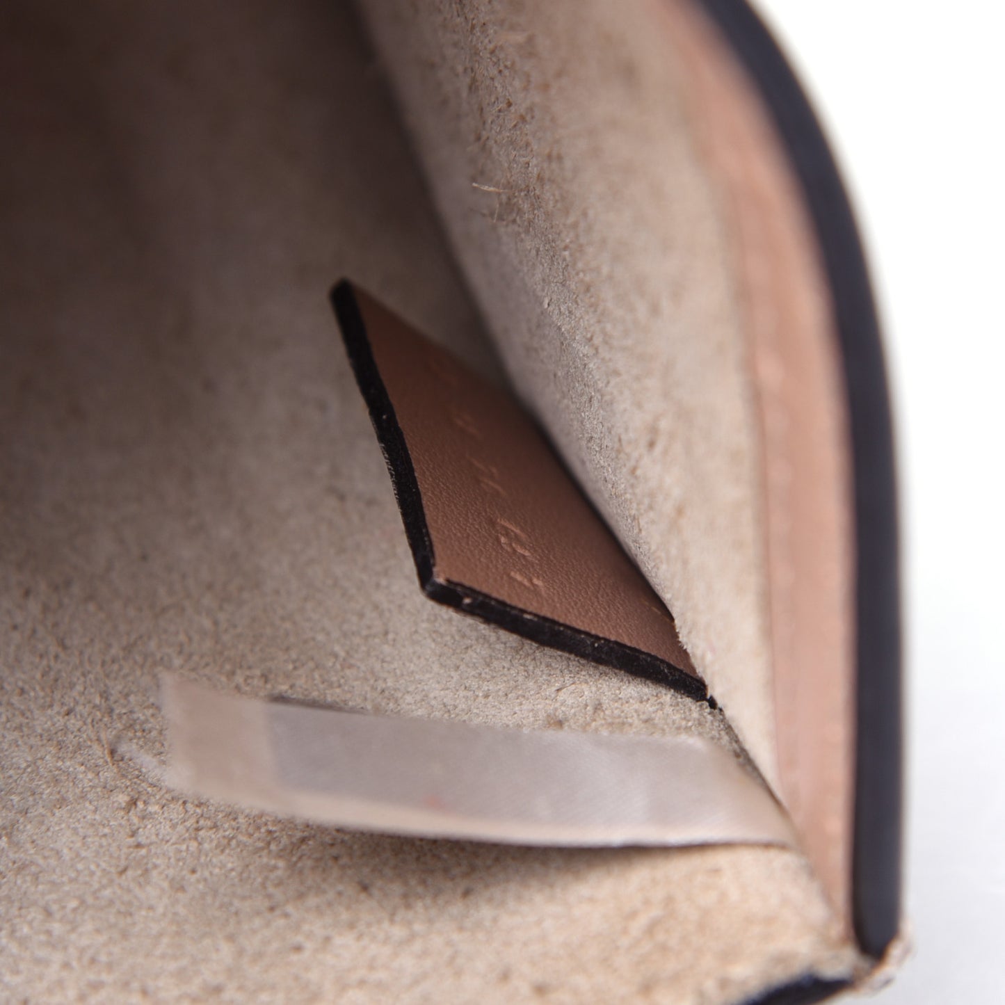Calfskin Suede Small Nile Bracelet Bag Biscotti Beige