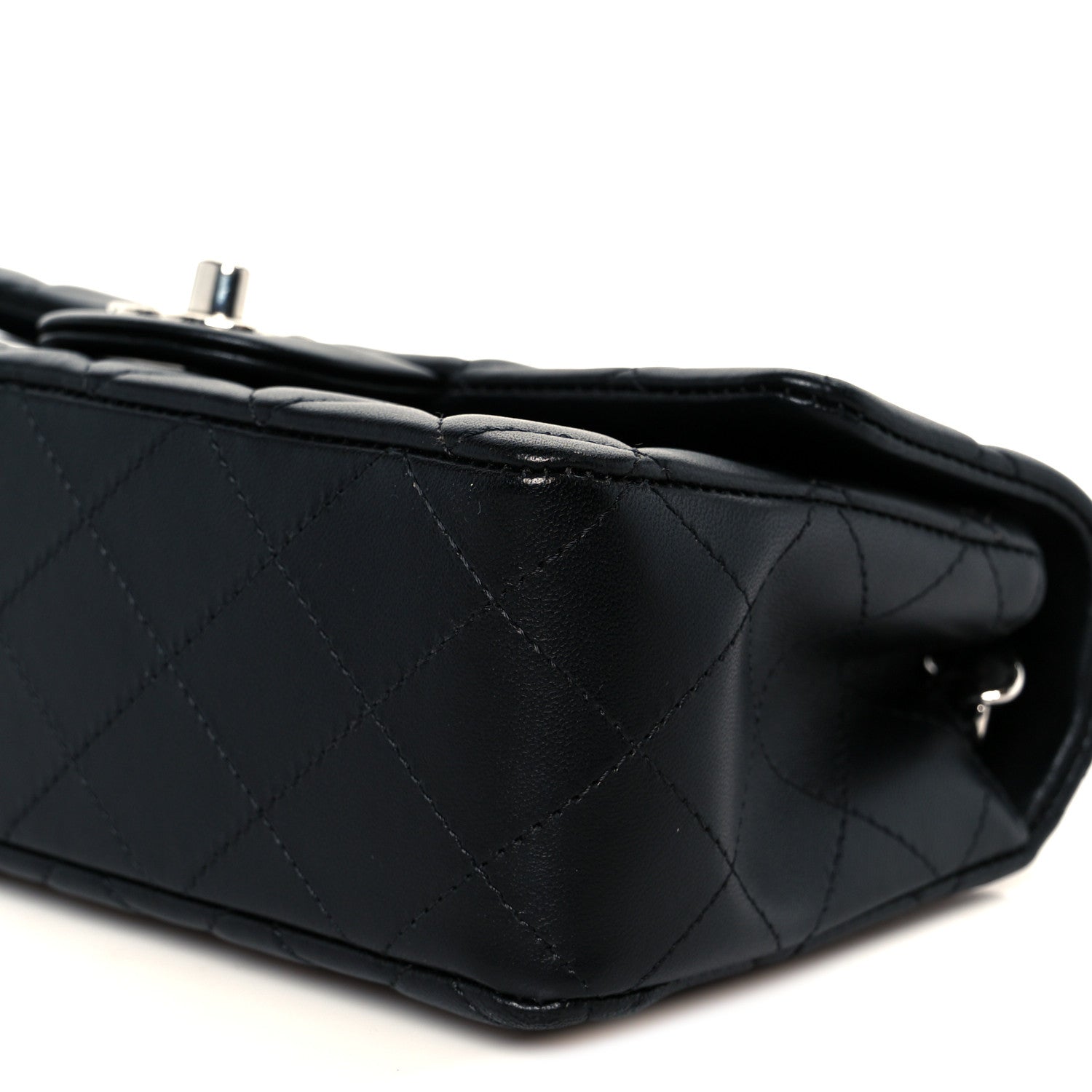 Chanel Lambskin Quilted Mini Rectangular Flap Black 11 of 12