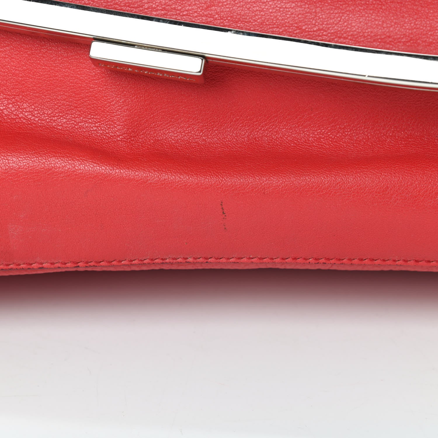Dolce & Gabbana Calfskin Miss Sleek Shoulder Bag Red 16 of 18