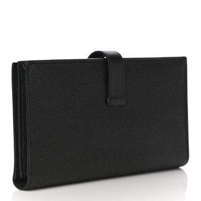 Hermes Epsom Bearn Gusset Wallet Black 3 of 10