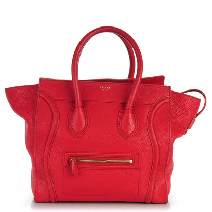Celine Pebbled Calfskin Mini Luggage Red 1 of 9