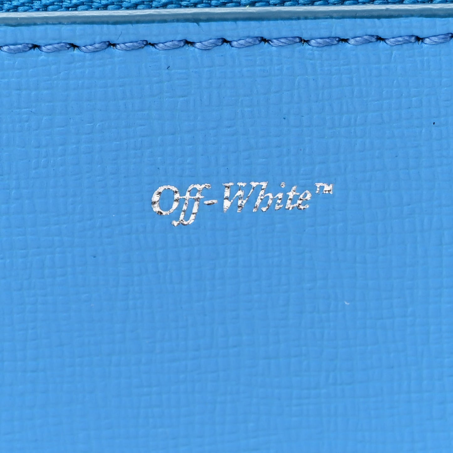 Saffiano Striped Mini Diag Binder Clip Bag Blue