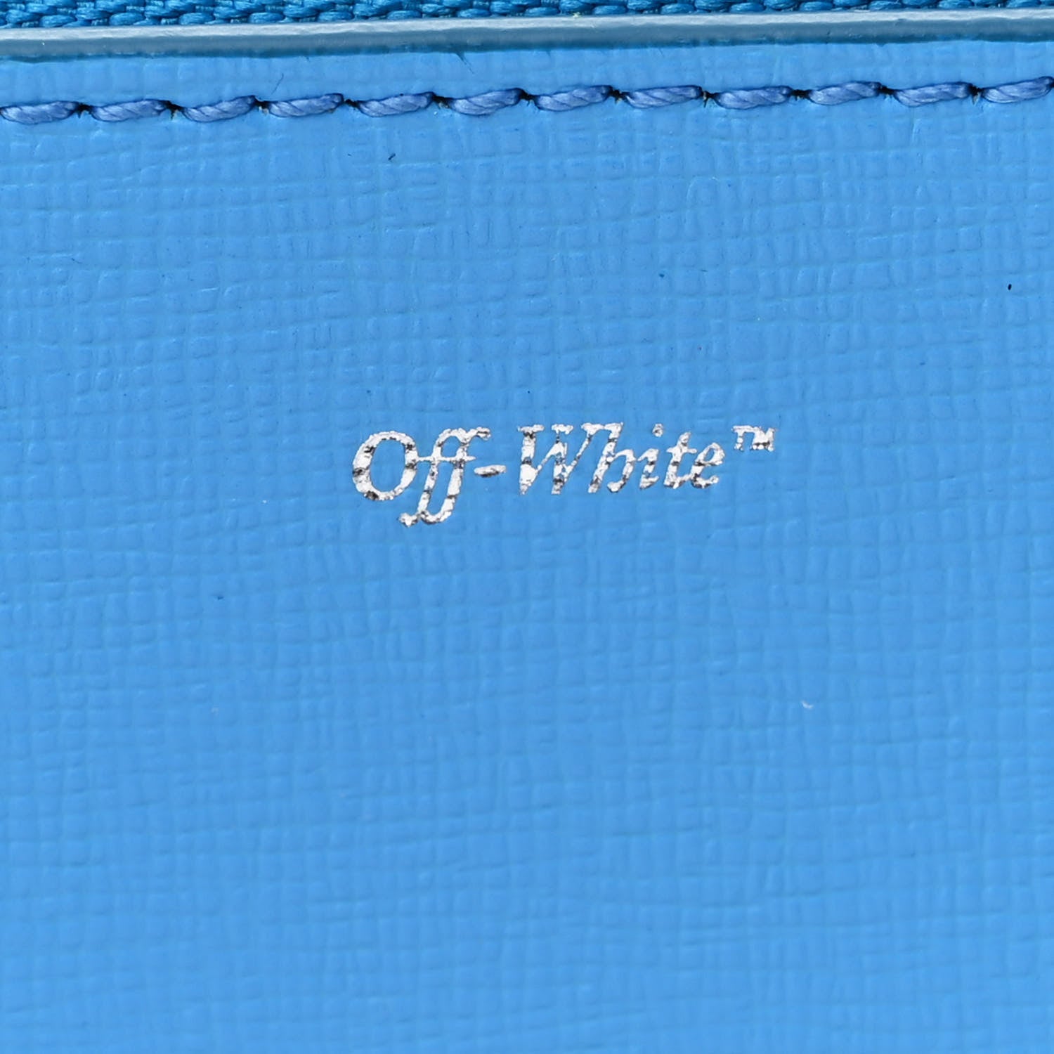 Off-White Saffiano Striped Mini Diag Binder Clip Bag Blue 7 of 18