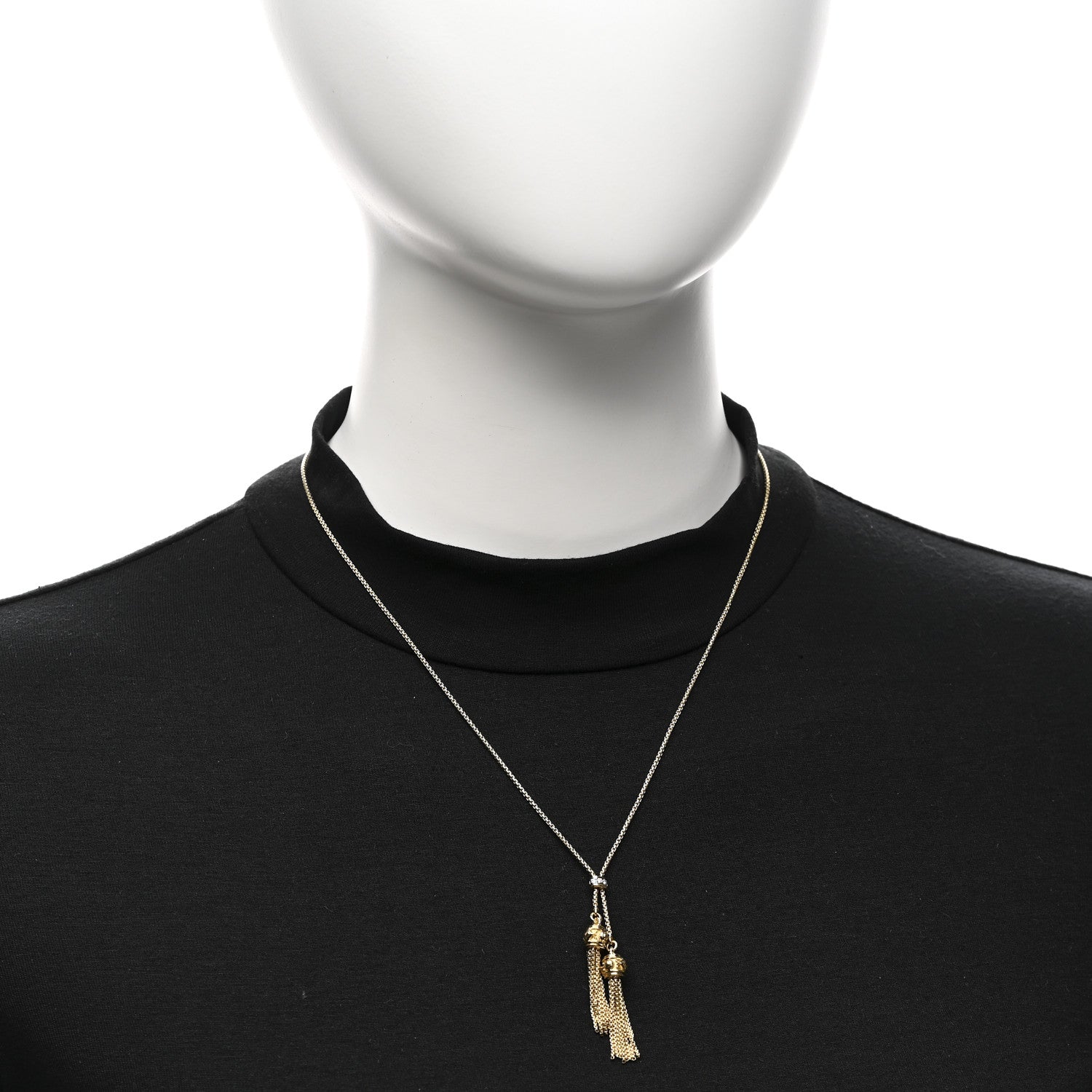 David Yurman 18K Yellow Gold Diamond Renaissance Tassel Necklace 2 of 4