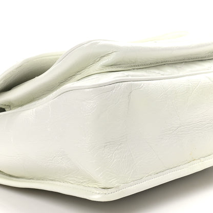 Saint Laurent Crinkled Calfskin Matelasse Monogram Medium Niki Chain Satchel Ivory 9 of 10