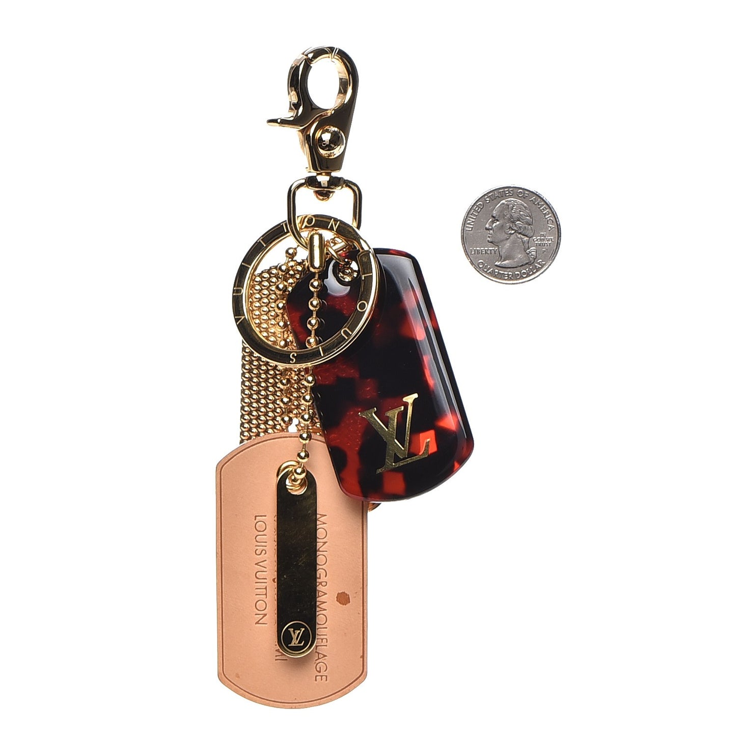Monogramouflage Bag Charm Red