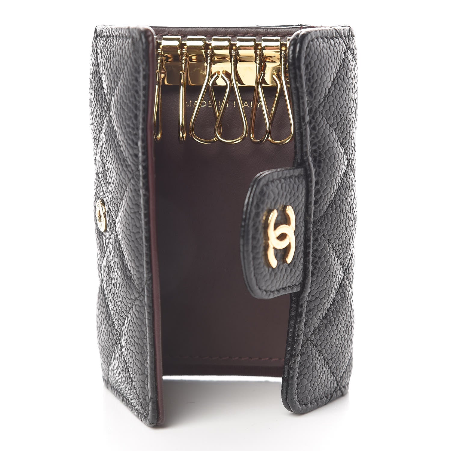 Chanel Caviar Quilted 6 Key Holder Black 5 of 11