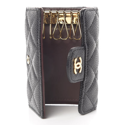 Chanel Caviar Quilted 6 Key Holder Black 5 of 11