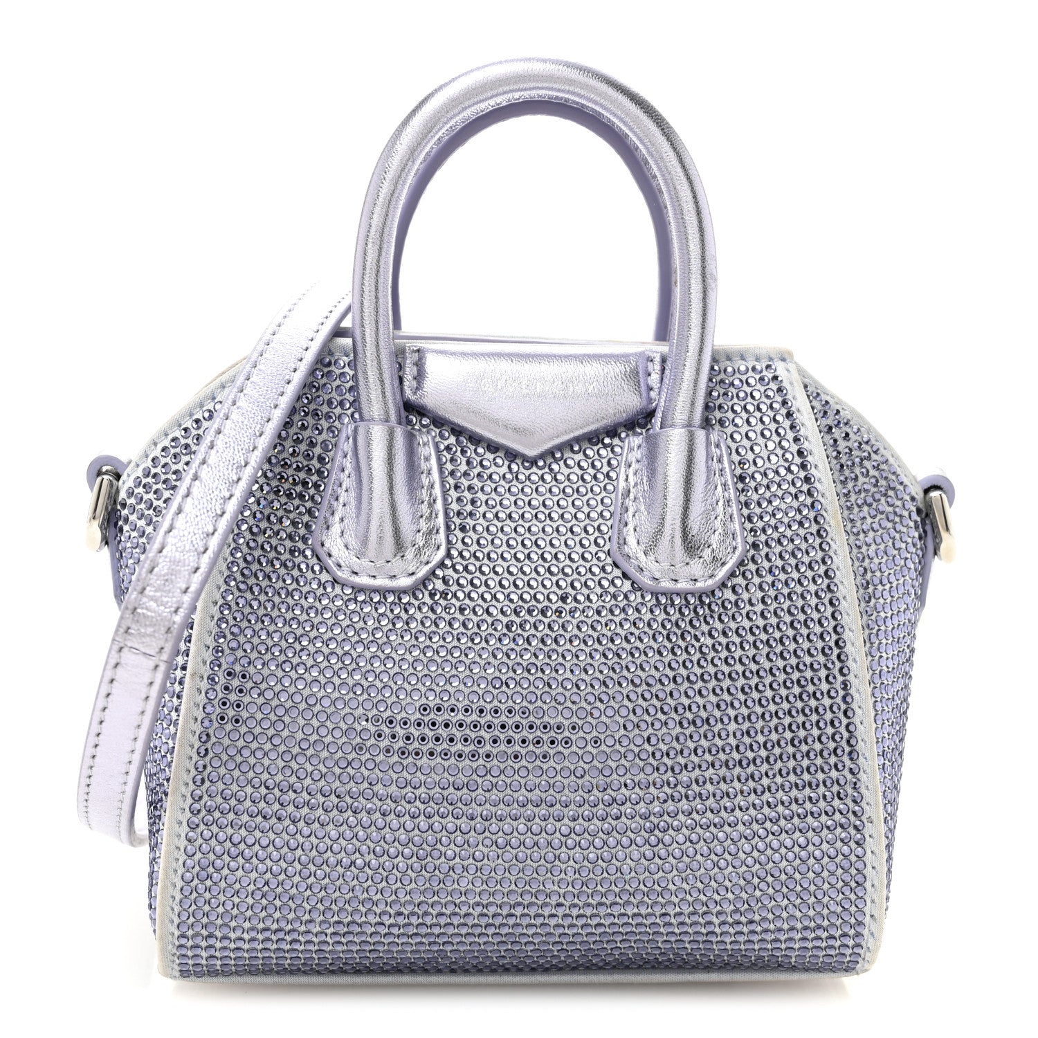 Givenchy Lambskin Satin Strass Micro Antigona Lavender 1 of 10