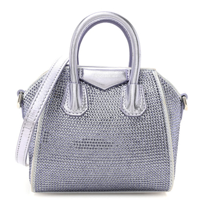 Givenchy Lambskin Satin Strass Micro Antigona Lavender 1 of 10