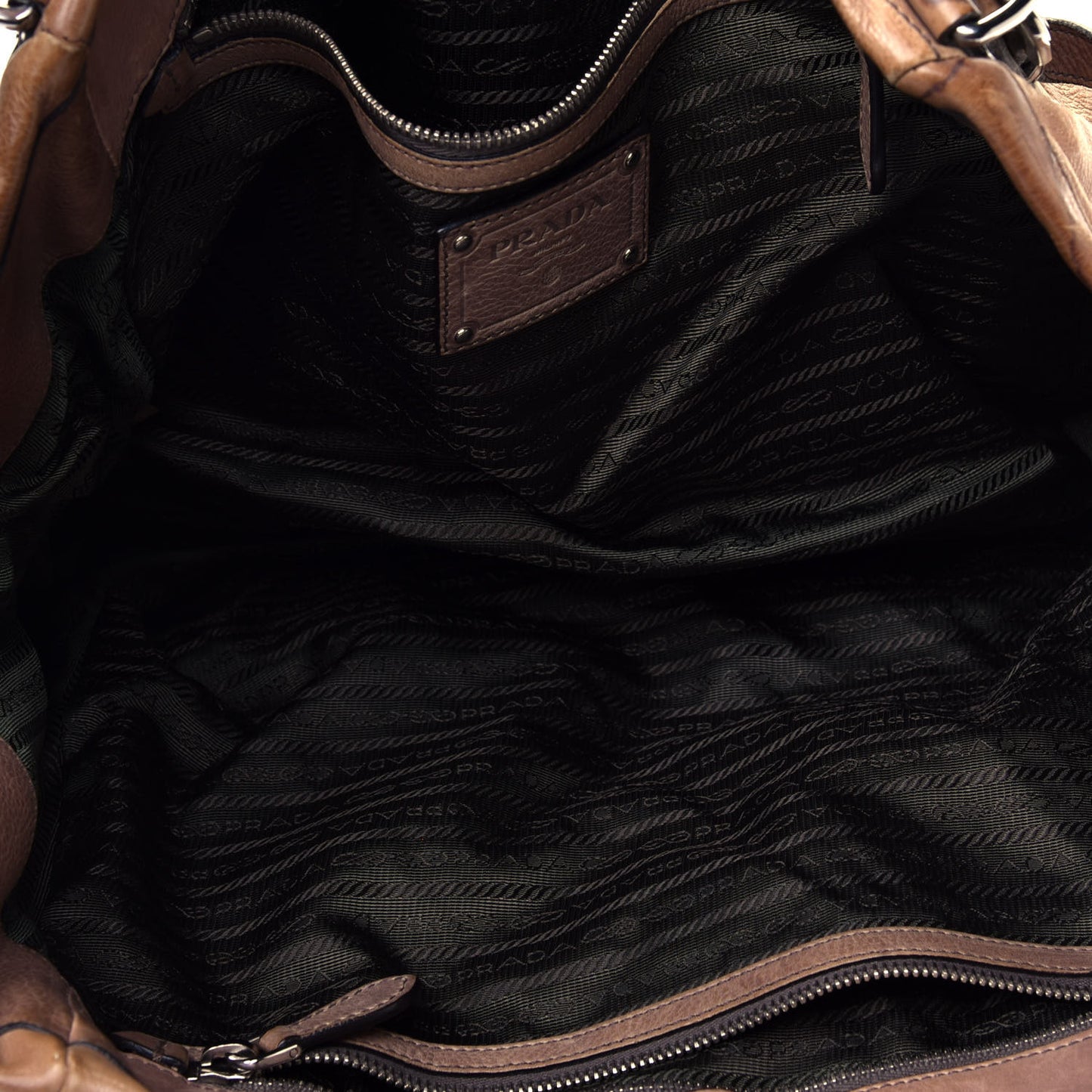 Glace Calfskin Ombre Shoulder Bag Argilla Sfumato