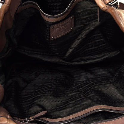 Prada Glace Calfskin Ombre Shoulder Bag Argilla Sfumato 4 of 7
