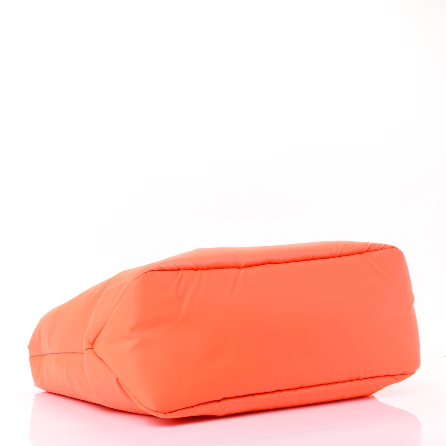 Tessuto Nylon Soft Padded Medium Shopping Tote Arancio Fluo