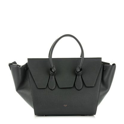 Celine Crisped Calfskin Tie Knot Small Tote Anthracite 1 of 8