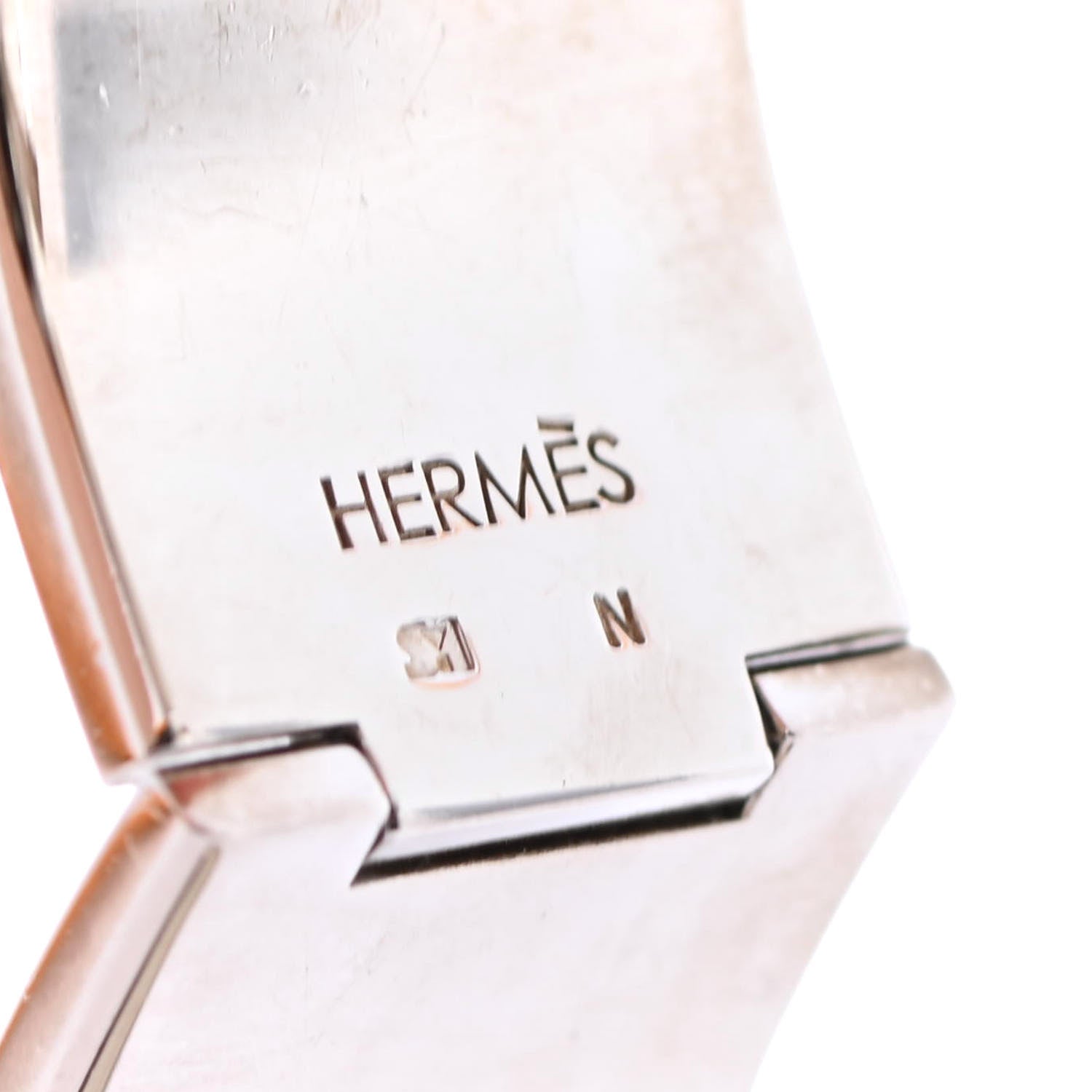 Hermes Enamel Wide Clic Clac H Bracelet PM Orange 3 of 4