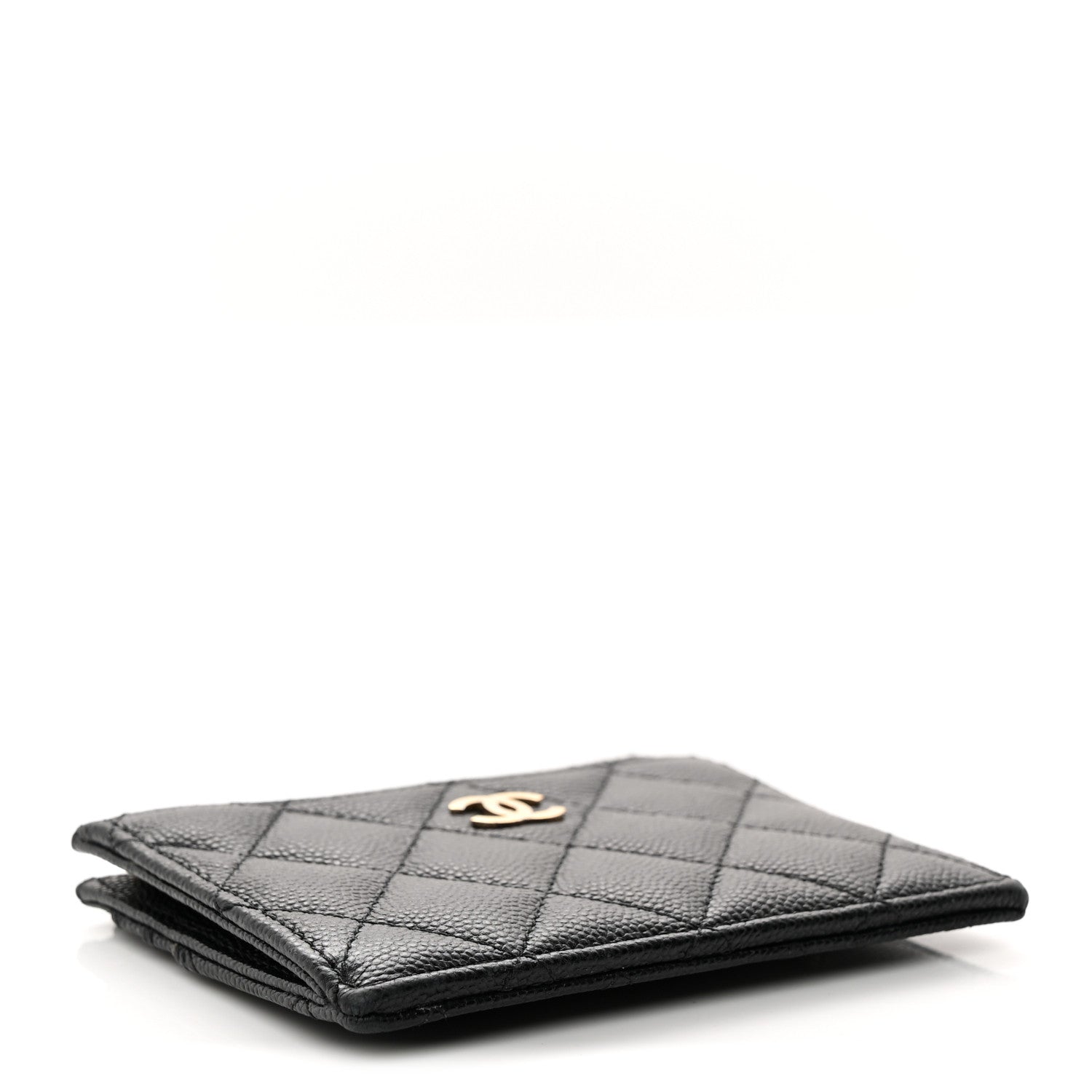 Chanel Caviar Quilted CC Zip Card Holder Black 4 of 9
