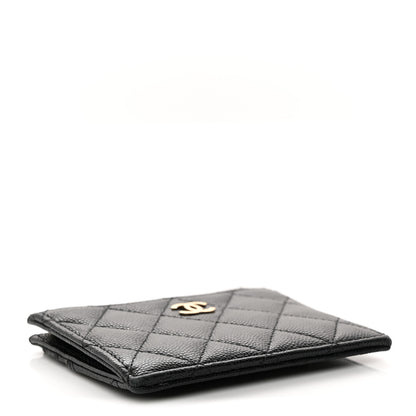 Chanel Caviar Quilted CC Zip Card Holder Black 4 of 9