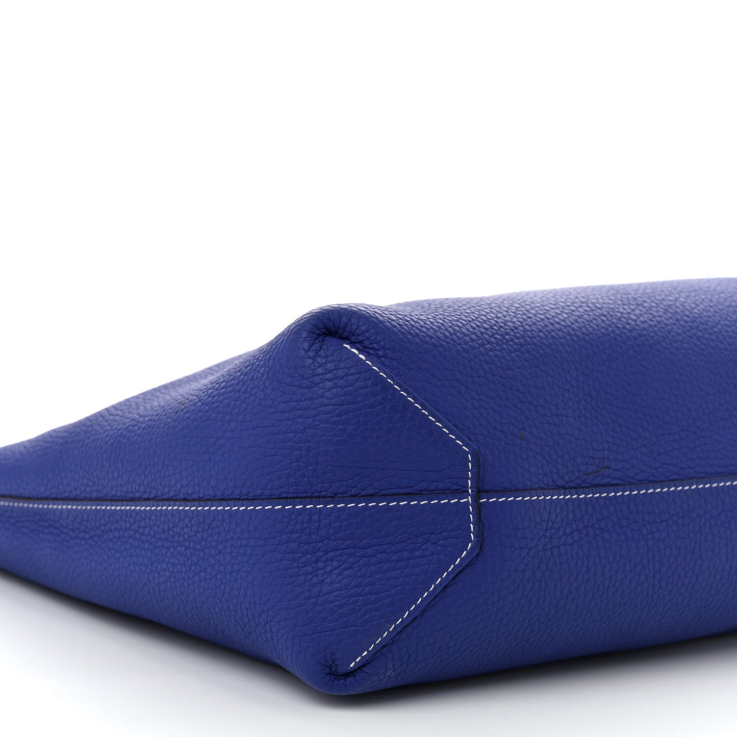 Taurillon Clemence Double Sens 45 Reversible Tote Graphite Bleu Electrique