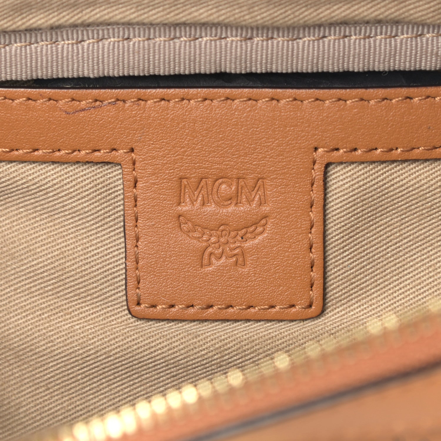 MCM Visetos Stark Belt Bag Cognac 5 of 10