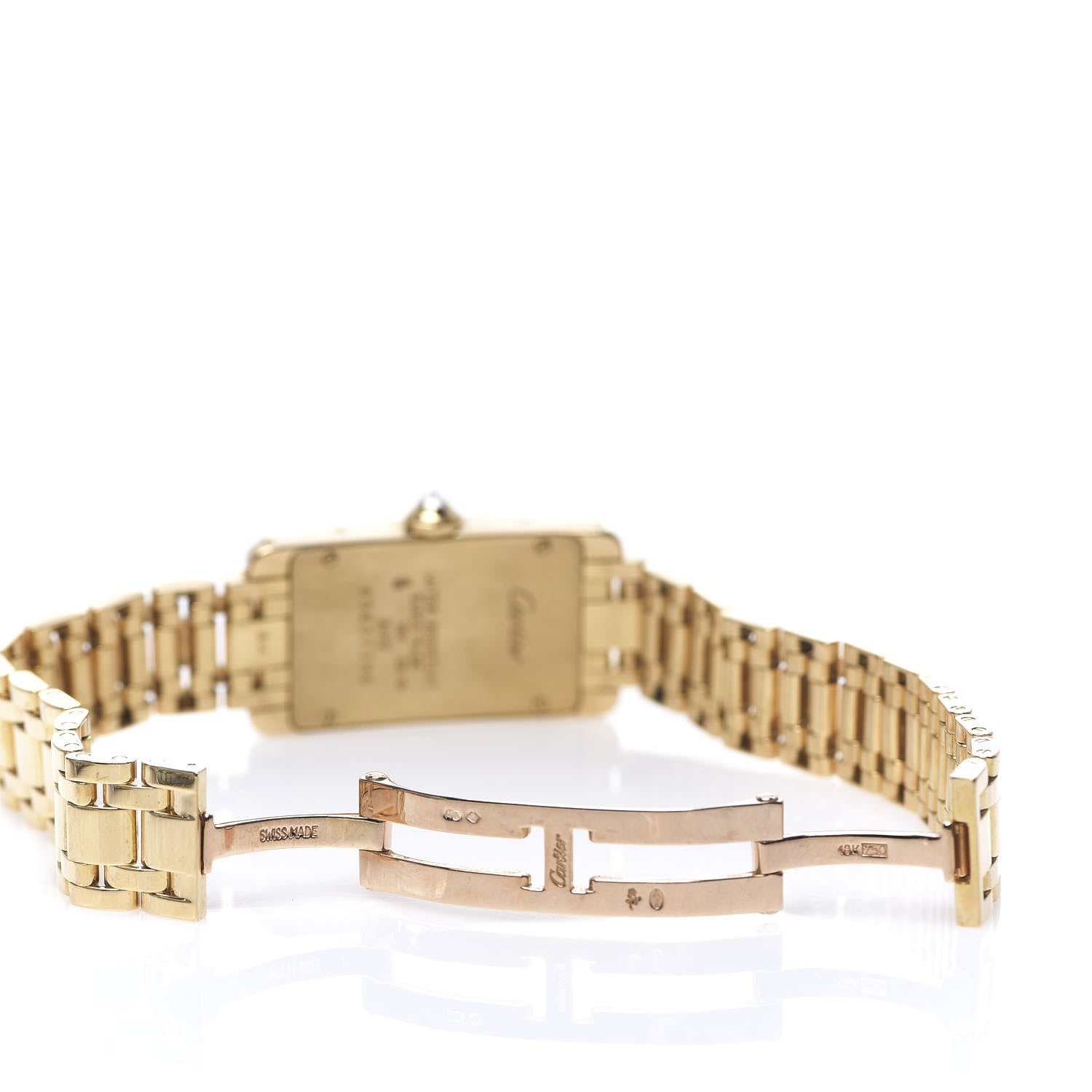 Cartier 18K Yellow Gold Diamond 19mm Tank Americaine Quartz Watch 5 of 7