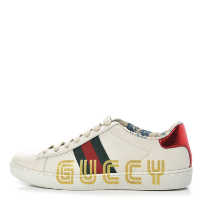 Gucci X SEGA Calfskin Ayers Web Guccy Womens Ace Sneakers 35.5 White 1 of 9