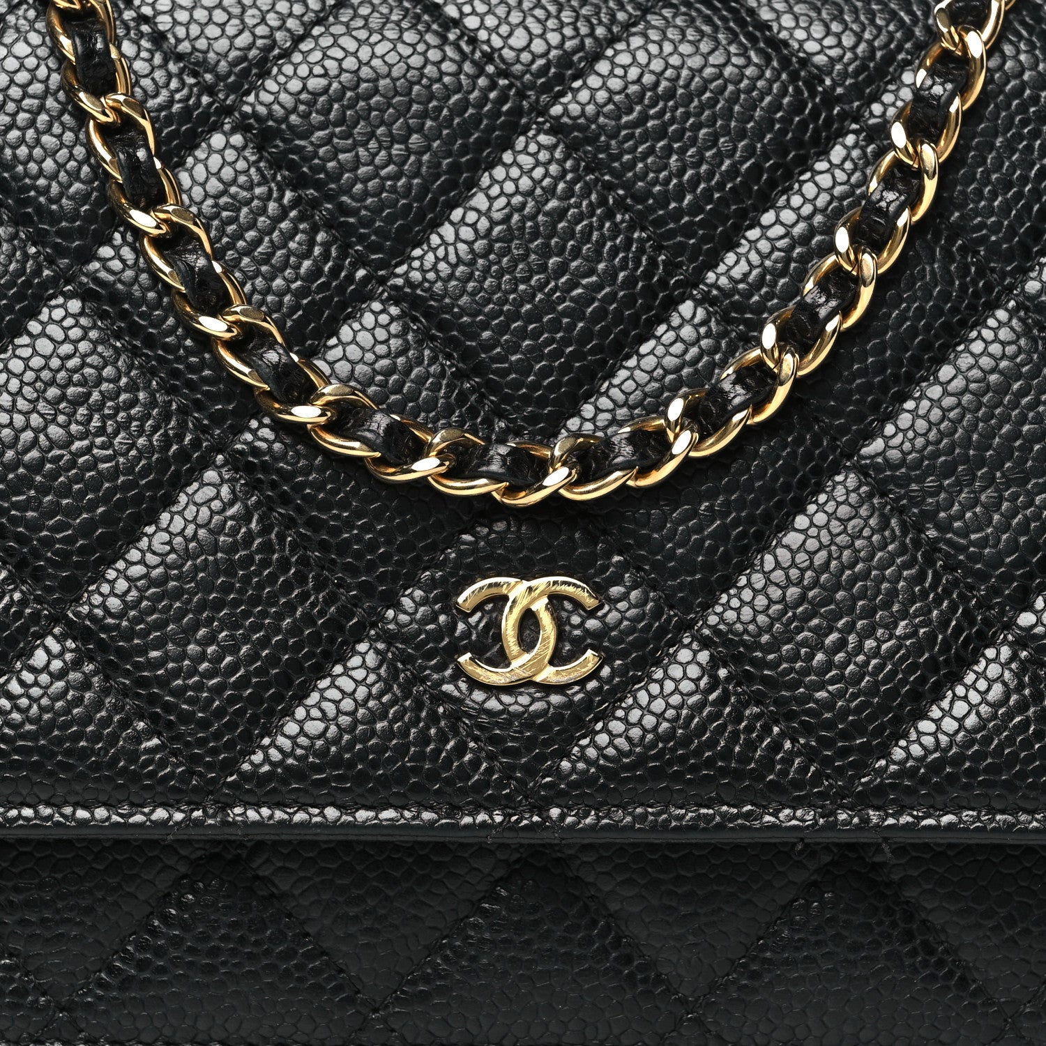 Chanel Caviar Quilted Wallet on Chain WOC Black 9 of 12