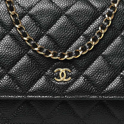 Chanel Caviar Quilted Wallet on Chain WOC Black 9 of 12